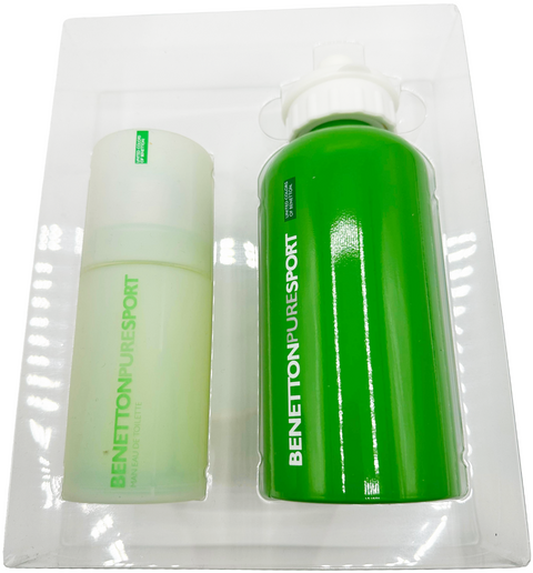 set profumo uomo Benetton PURE SPORT MAN Eau de Toilette 100 ml + borraccia