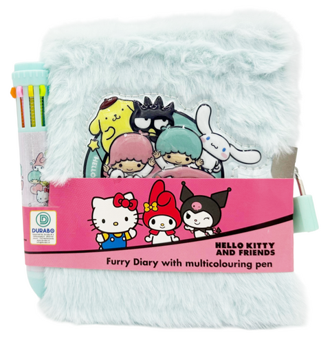 diario con lucchetto Sanrio Hello Kitty and Friends Furry Diary with multicolouring pen