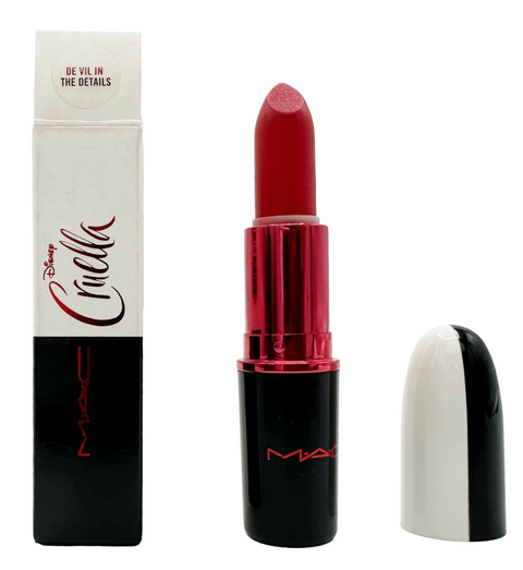 rossetto Mac Cosmetics Matte Lipstick Disney Cruella DE VIL IN THE DETAILS