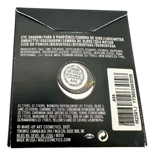 ombretto Mac Cosmetics Eye Shadow CREME DE VIOLET Refill