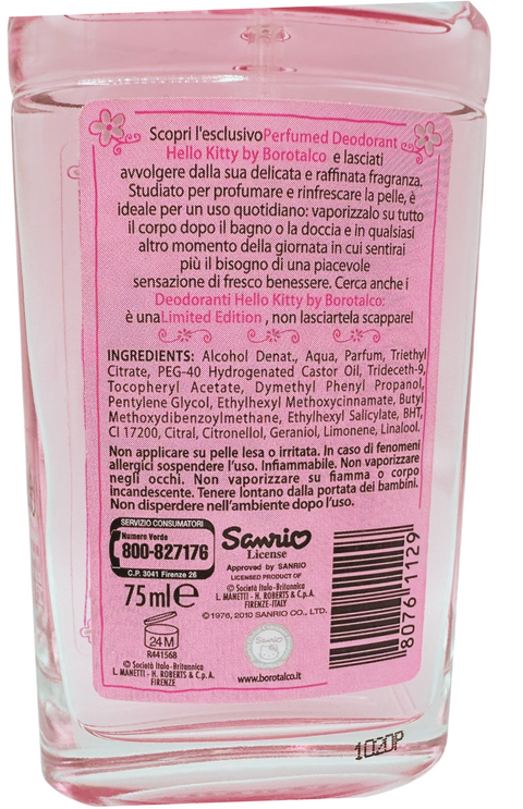 profumo deodorante Manetti & Roberts ACQUA DI BOROTALCO HELLO KITTY natural spray 75 ml