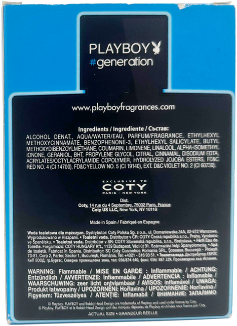 profumo uomo Eau de Toilette Playboy #GENERATION spray for Him 100 ml