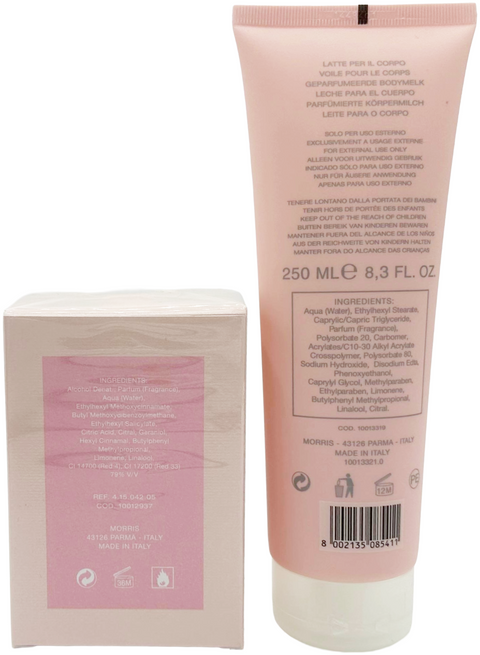 set profumo donna Morris Sergio Tacchini PRECIOUS PINK Eau de Toilette vaporisateur 50 ml + Perfumed Body Lotion 250 ml