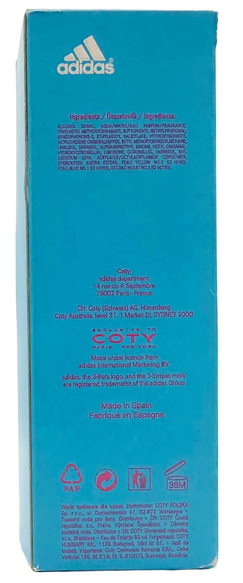 profumo Eau de Toilette Adidas Coty Pure Lightness for women Natural Spray vaporisateur 50 ml