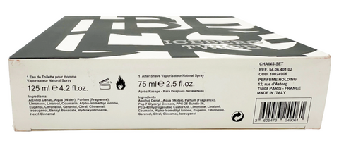 Chains Set Iceberg Twice Eau de Toilette pour Homme 125 ml + After Shave 75 ml Natural Spray vaporisateur