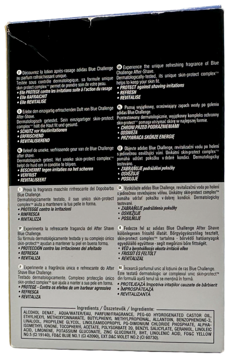 after shave Revitalising Vitamin Cocktail Adidas Coty Blue Challenge Skin Protect Complex splash 100 ml