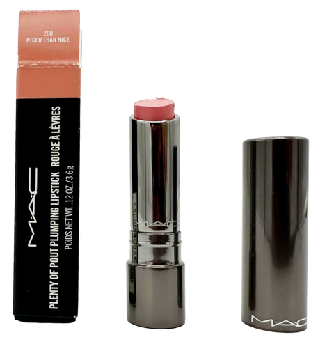 rossetto Mac Cosmetics Plenty Of Pout Plumping Lipstick 208 NICER THAN NICE