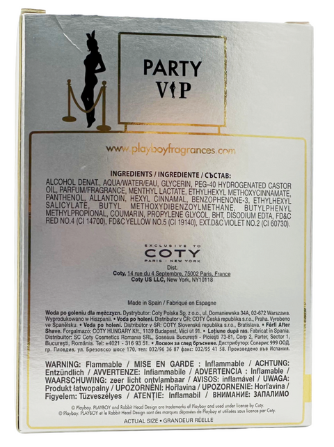 cooling after shave Playboy PARTY VIP splash 100 ml
