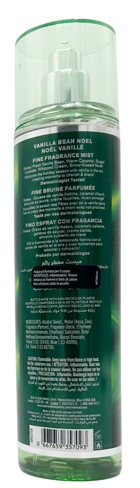acqua profumata Bath & Body Works VANILLA BEAN NOEL Fine Fragrance Mist 236 ml