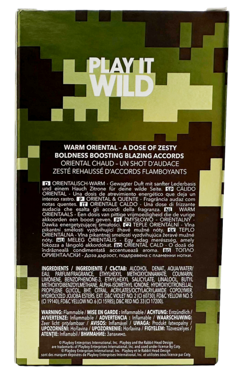 profumo uomo Eau de Toilette Playboy PLAY IT WILD spray for Him 100 ml
