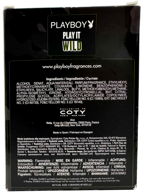 profumo uomo Eau de Toilette Playboy PLAY IT WILD spray for Him 100 ml