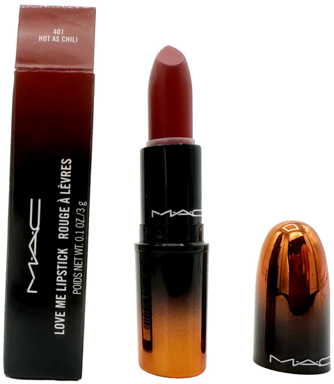 rossetto Mac Cosmetics Love Me Lipstick 401 HOT AS CHILI