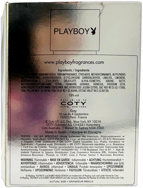 profumo uomo Eau de Toilette Playboy MALIBU Tester spray 100 ml