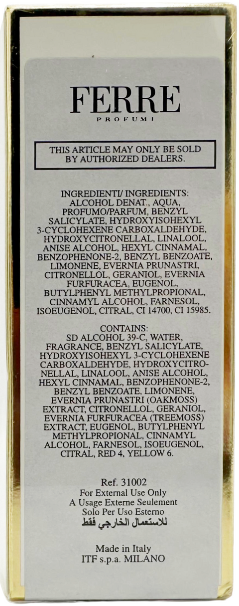 profumo donna Eau de Toilette GIANFRANCO FERRE di Gianfranco Ferre natural spray 50 ml
