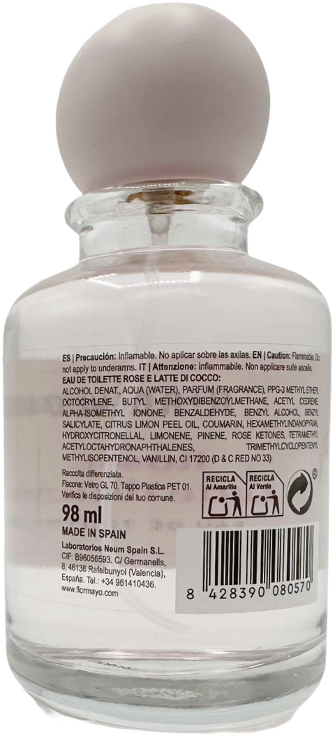 profumo donna Eau de Toilette Flor de Mayo Rose e Latte di Cocco 98 ml