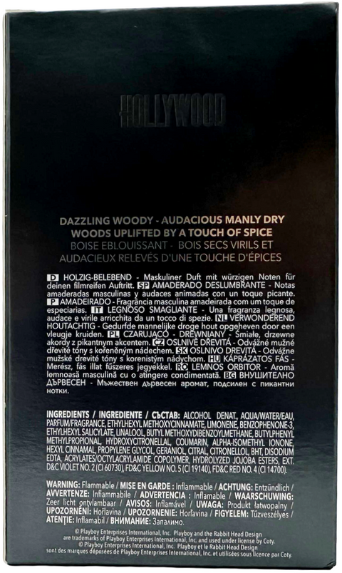 profumo uomo Eau de Toilette Playboy HOLLYWOOD spray for Him 100 ml