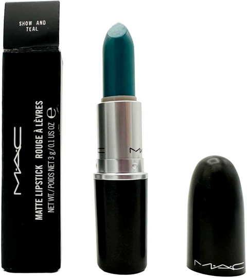rossetto Mac Cosmetics Matte Lipstick Fashion Pack SHOW AND TEAL
