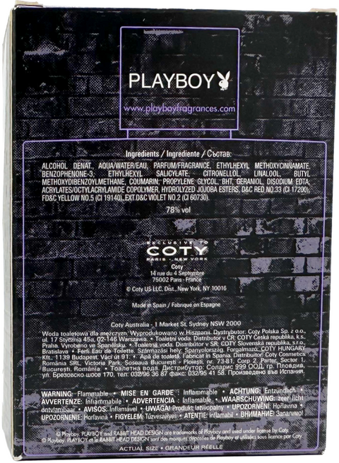 profumo uomo Eau de Toilette Playboy NEW YORK spray 100 ml
