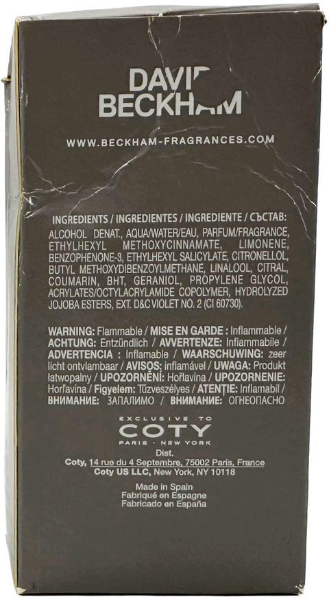 profumo uomo Eau de Toilette David Beckham BEYOND natural spray 60 ml