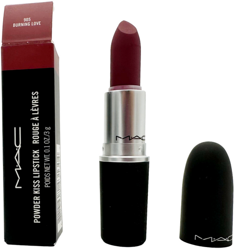 rossetto Mac Cosmetics Powder Kiss Lipstick 905 BURNING LOVE