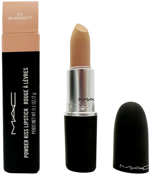 rossetto Mac Cosmetics Powder Kiss Lipstick 910 INFLUENTIALLY IT