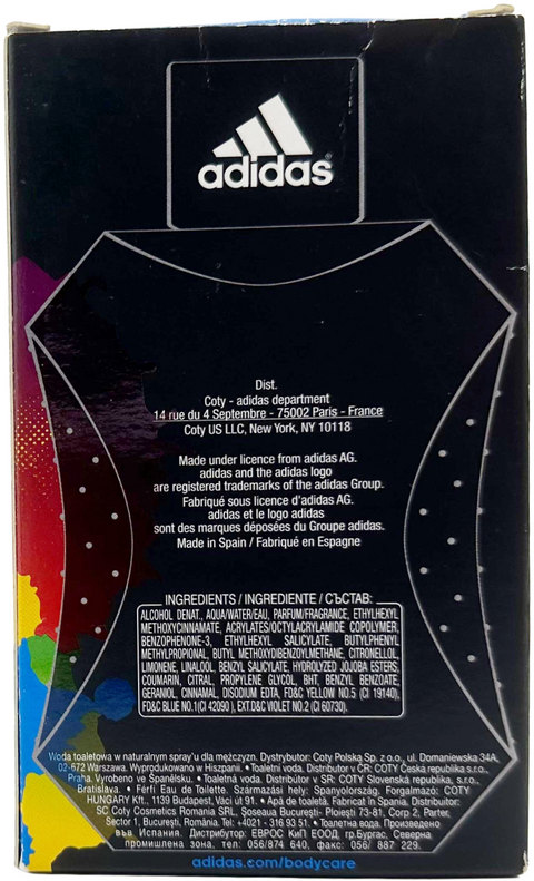 profumo uomo Eau de Toilette Adidas TEAM FIVE SPECIAL EDITION natural spray 100 ml
