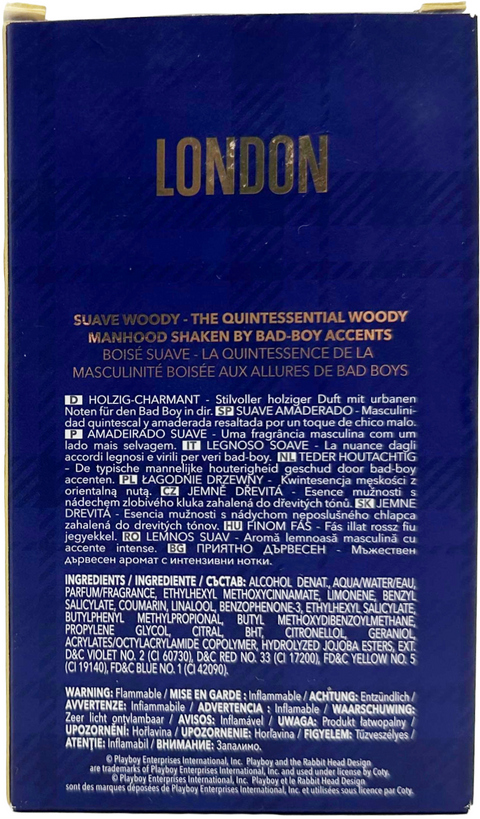 profumo uomo Eau de Toilette Playboy LONDON spray for Him 100 ml