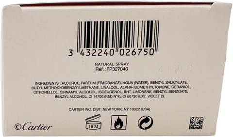 profumo donna Eau de Parfum Cartier Paris BAISER VOLE spray 100 ml