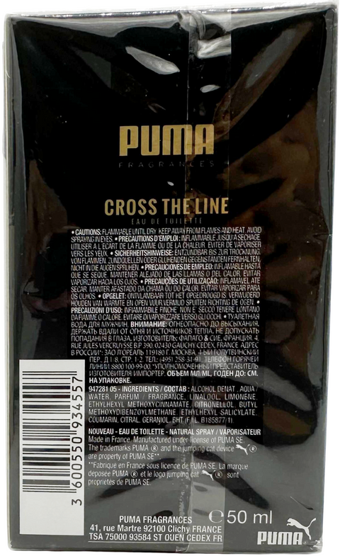 profumo uomo Eau de Toilette Puma CROSS THE LINE natural spray 50 ml