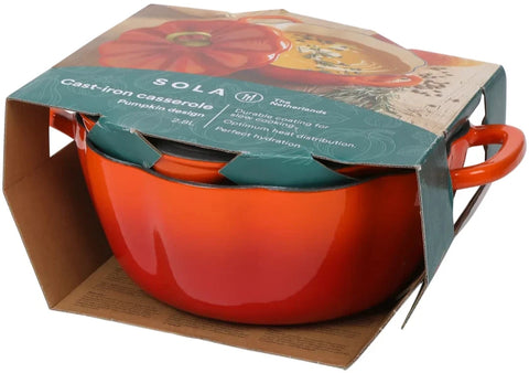 casseruola in ghisa Sola Zucca Cast-iron Pumpkin Design 2.8L