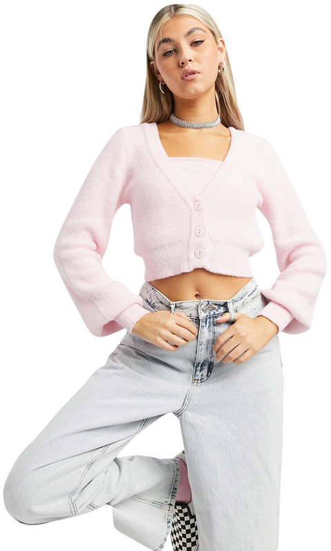 cardigan corto Bershka x Sanrio Hello Kitty 6742/686/144 tg. M