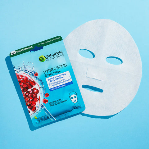 maschera viso in tessuto Garnier SkinActive Hydra Bomb Super Idratante + Rimpolpante