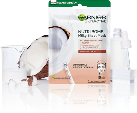 maschera viso in tessuto Garnier SkinActive Hydra Bomb Super Idratante + Rimpolpante