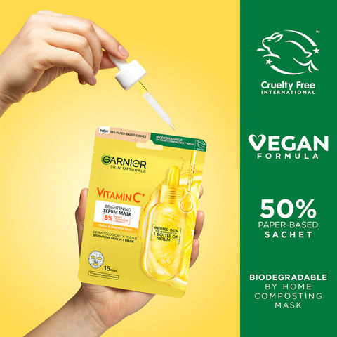 maschera viso in tessuto Garnier SkinActive Illuminante con Vitamina C