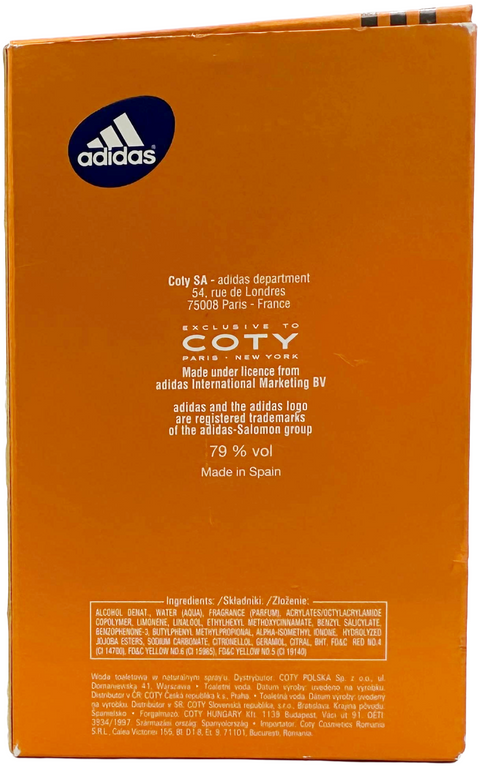 profumo uomo Eau de Toilette Adidas SPORT FEVER natural spray 100 ml