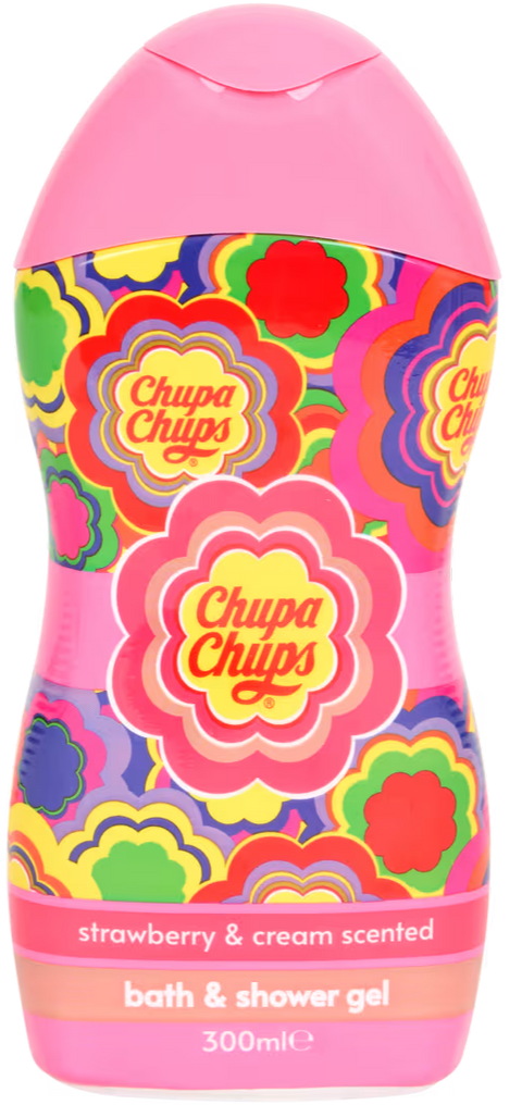 gel doccia Chupa Chups Strawberry & Cream Scented 300 ml