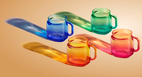 set 4 tazzine da caffè in vetro sfumate shape Nutella Limited Edition 2025 by Borgonovo