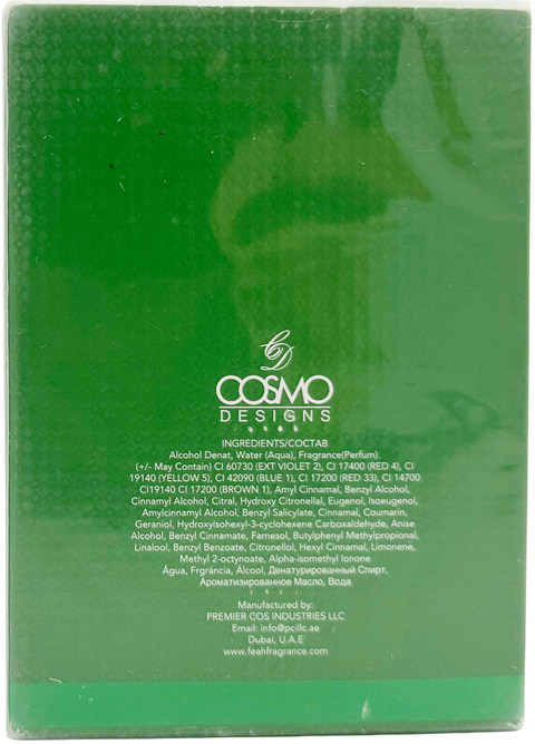profumo uomo Eau de Toilette Cosmo Designs TIGER FRESH pour Homme natural spray 100 ml