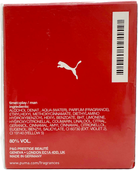 profumo uomo Eau de Toilette Puma TIME TO PLAY Man natural spray 60 ml