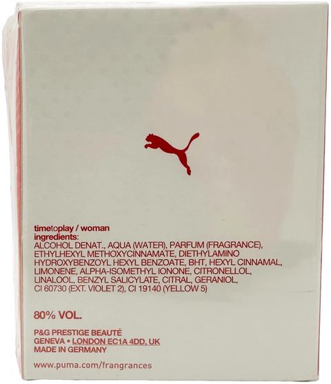profumo donna Eau de Toilette Puma TIME TO PLAY Woman natural spray 60 ml