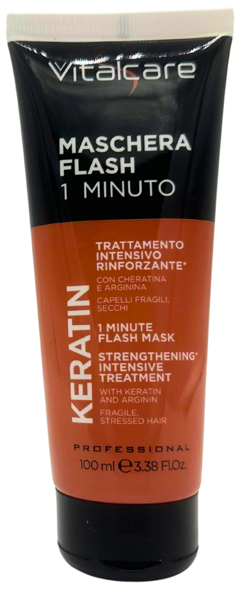 maschera capelli Vitalcare Keratin Flash 1 Minuto trattamento intensivo rinforzante 100 ml