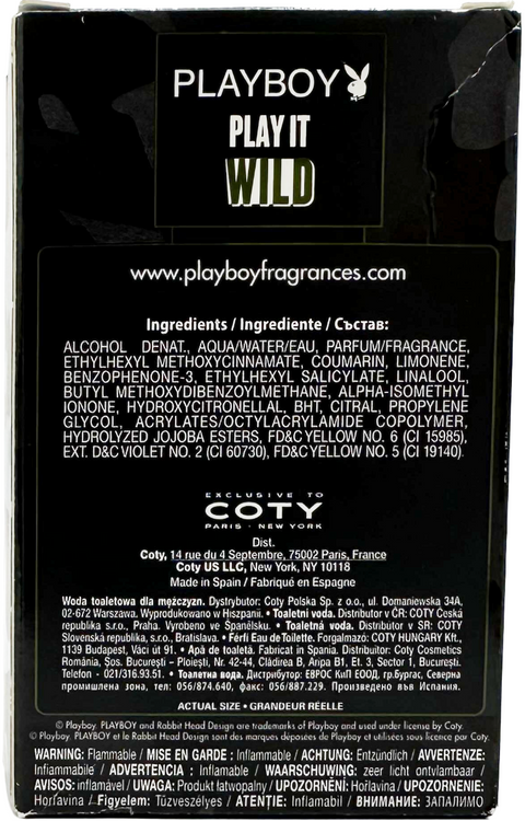profumo uomo Eau de Toilette Playboy PLAY IT WILD spray for Him 50 ml